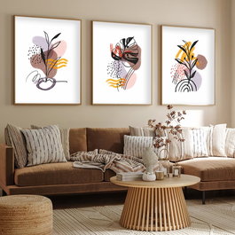 Wallity Huhu227 Cuadros Decorativos de 3 Piezas 50 x 35 cm